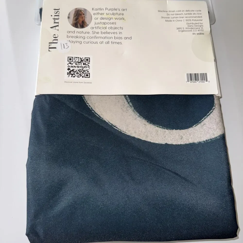 NWT 69” X 72” Lost in Translation' Shower Curtain by Kaitlin Hubert Society